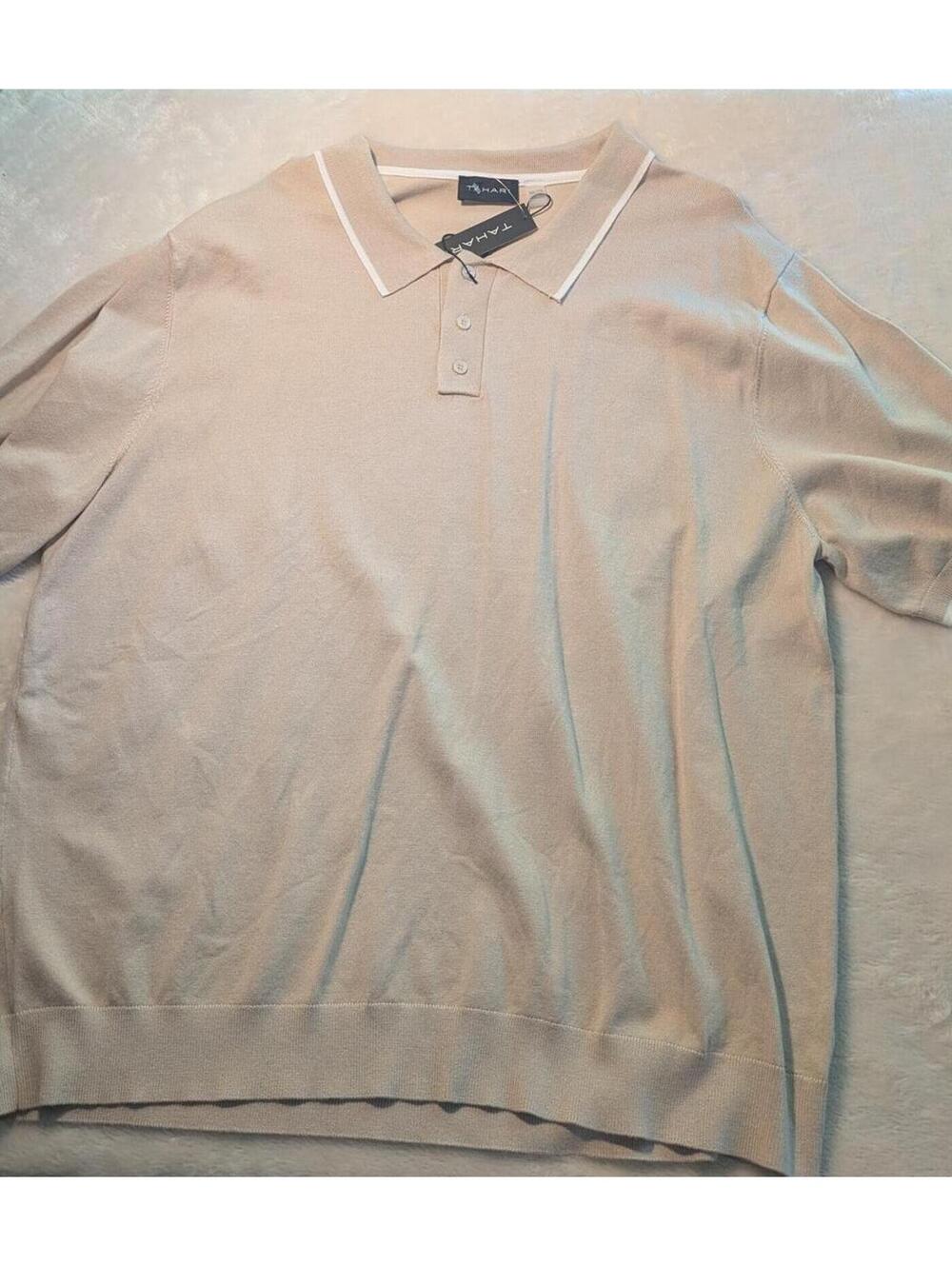 Tahari Beige Polo Shirt XXL
